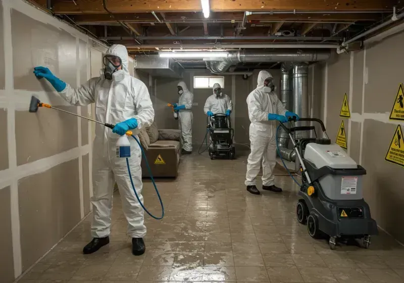 Basement Moisture Removal and Structural Drying process in Assumption Parish, LA